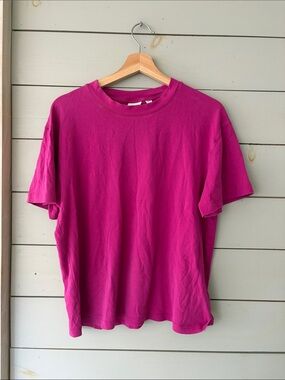 Babaton by Aritzia Fuchsia Oversized Cotton T-Shirt – Size M